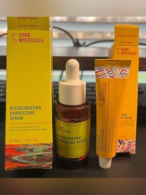 Good Molecules Bundle - Wake Up Eye Gel - 15ml & Discoloration Serum - 1oz